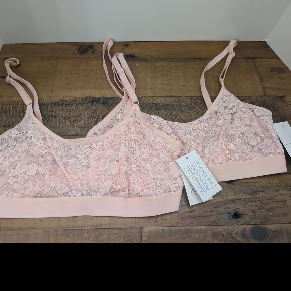 NWT- 2PK Pink Auden Lace Bralette Bundle